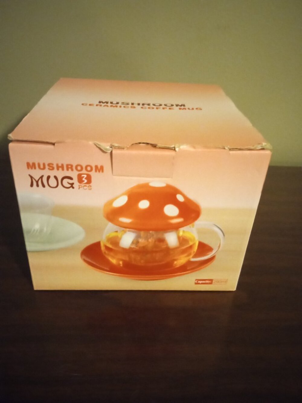 Mushroom Coffee/Tea Cup with strainer